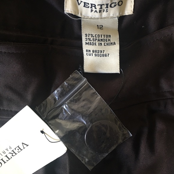 Vertigo Paris Brown Cocoa pants Capri 12 buttons - Picture 2 of 4